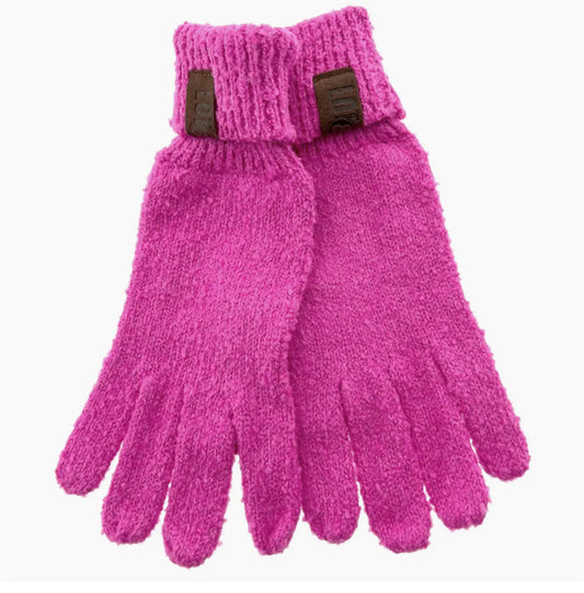 COTTON BLEND KNIT GLOVES