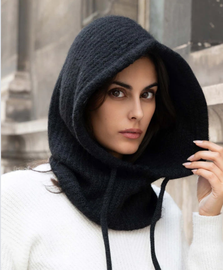 WOOL BLEND HOOD ‘N SNOOD