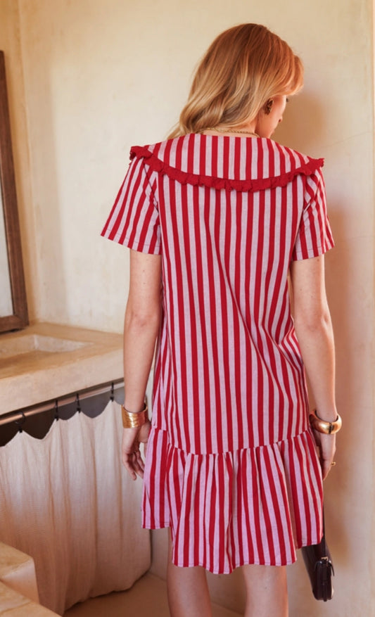 PETER PAN STRIPE DRESS - 14-16