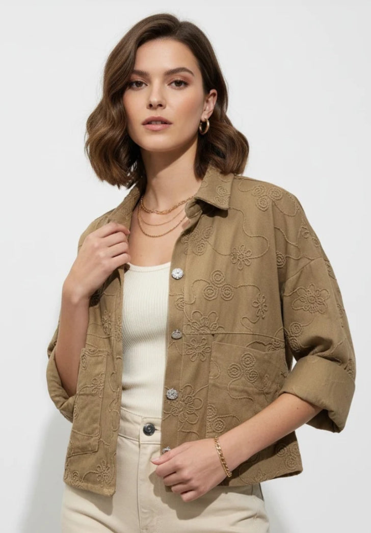 COTTON EMBROIDERED JACKET - 10-16