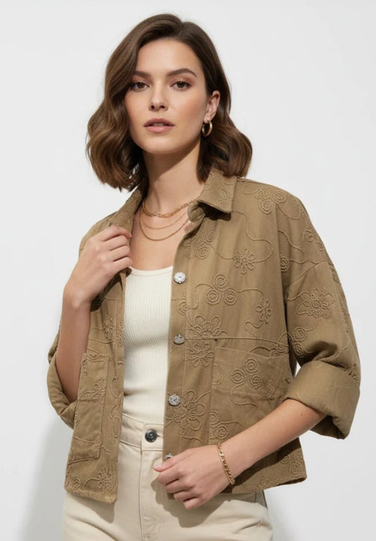 COTTON EMBROIDERED JACKET - 10-16