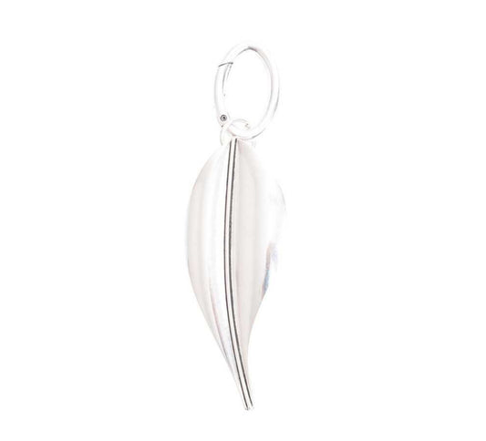METAL LEAF KEYRING - SILVER