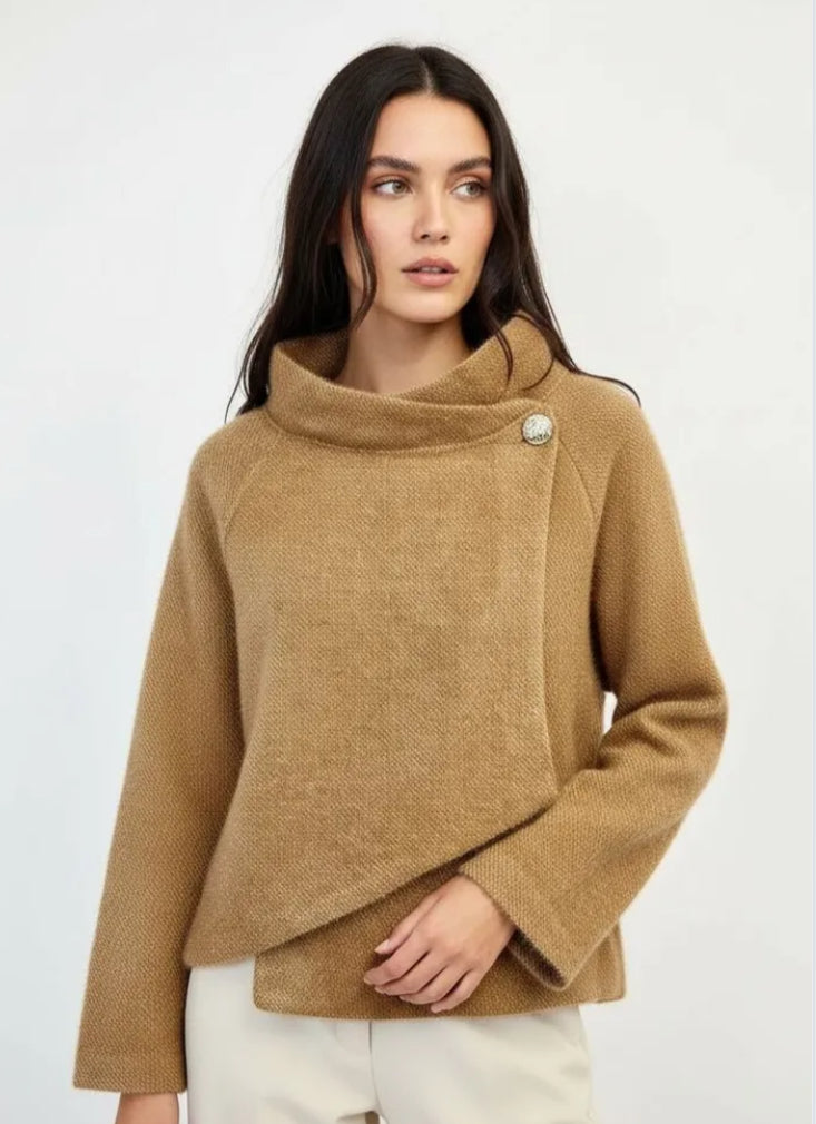 SIDE TIE COAT- 10-16 - CAMEL