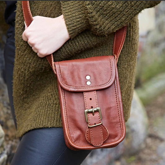 100% LEATHER MINI MESSENGER BAG - HANDMADE IN INDIA