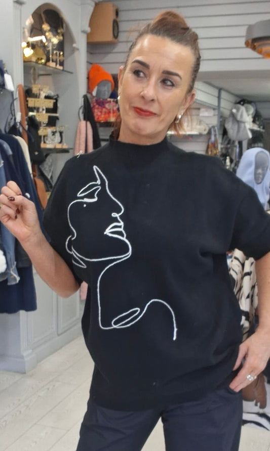 PORTRAIT KNIT - 10-16 - BLACK