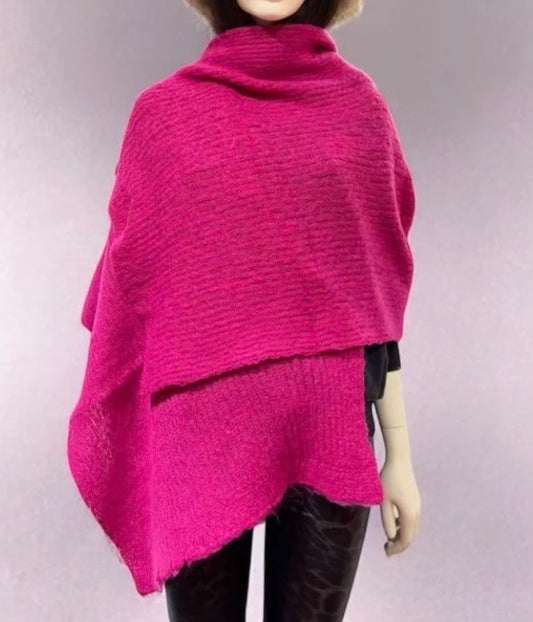 WOOL BLEND KNIT SCARF