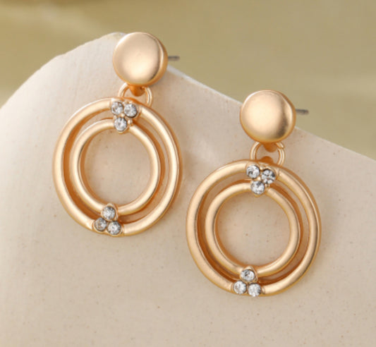 CRYSTAL DROP STUD EARRINGS