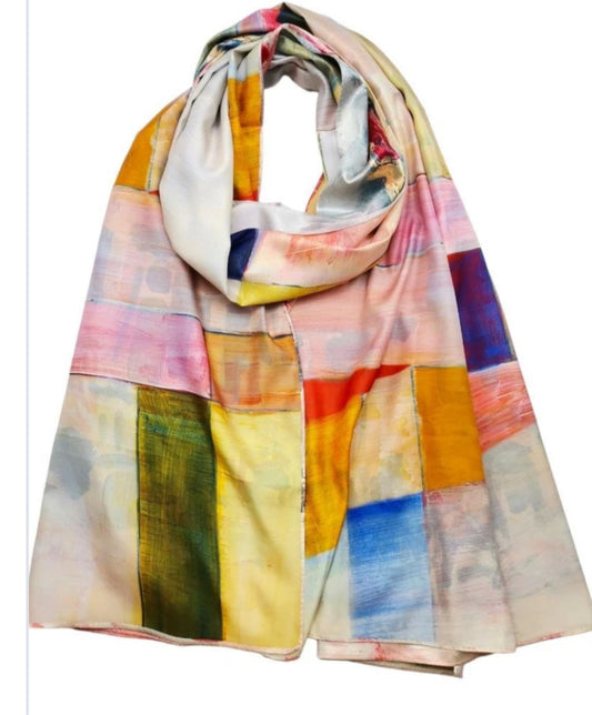 DOUBLE SIDED SILK FEEL SCARF