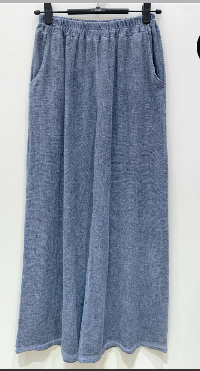 LINEN COTTON PALAZZO - 10-16