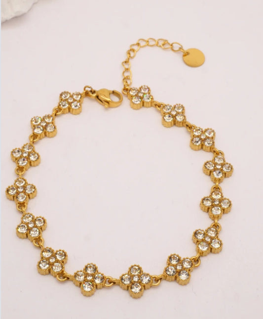 FLOWER CRYSTAL BRACELET