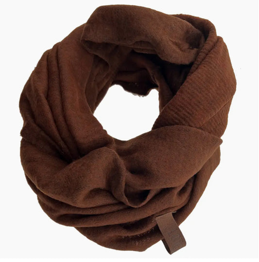 COTTON BLEND LOOP SCARF