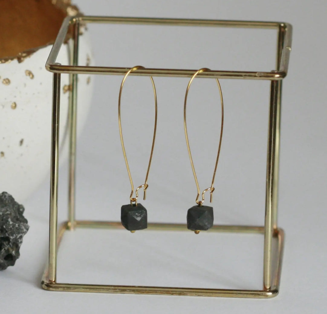 KAIKO - BRASS & CONCRETE EARRINGS
