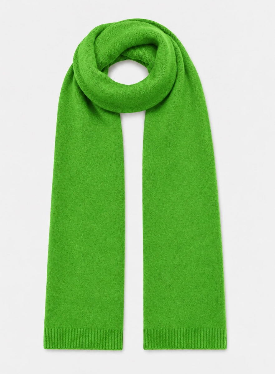 CASHMERE & MERINO BLEND SCARF - GREEN