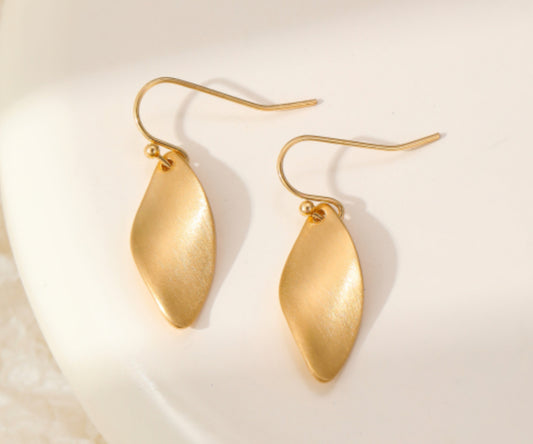 LEAF HOOK EARRINGS