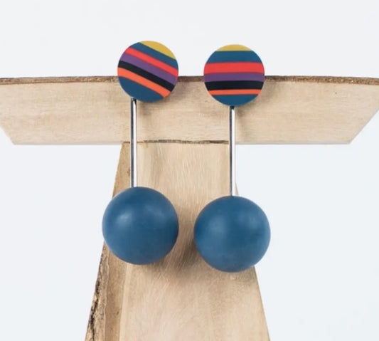 RESIN BALL STUD EARRINGS