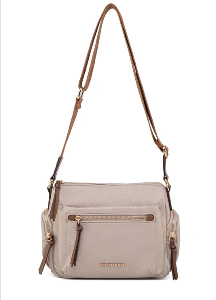 ZIP CROSSBODY - BEIGE