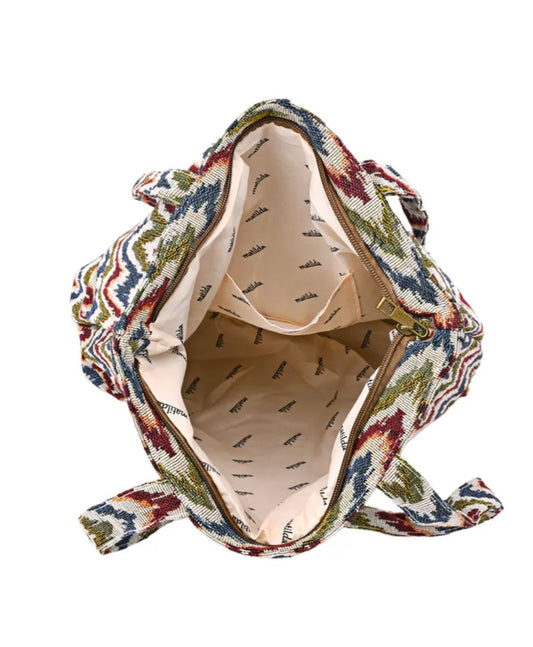 TAPESTRY COTTON LINED TOTE