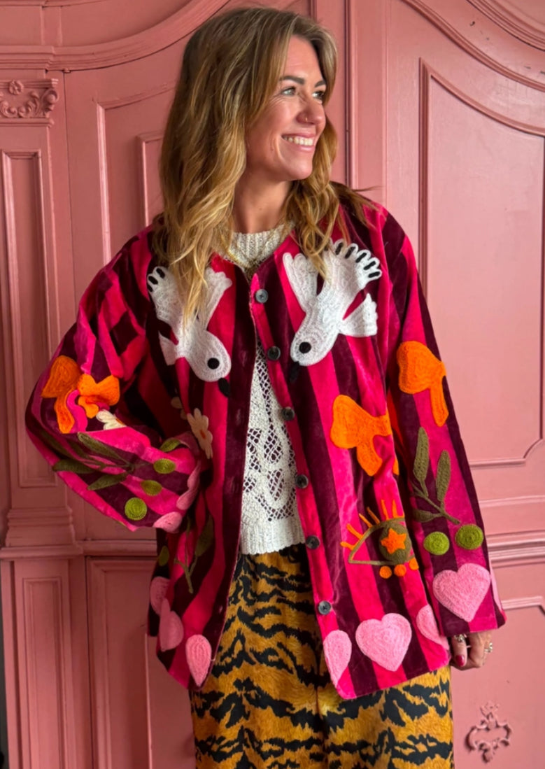 HANDMADE LINED VELVET JACKET - 12-16