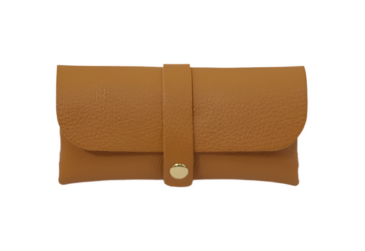 LEATHER GLASSES CASE - CAMEL
