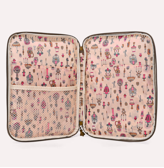 STRIPE TABLET POUCH - BLACK