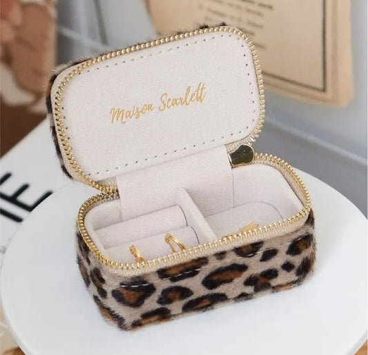 TRAVEL JEWELLERY CASE - ANIMAL PRINT