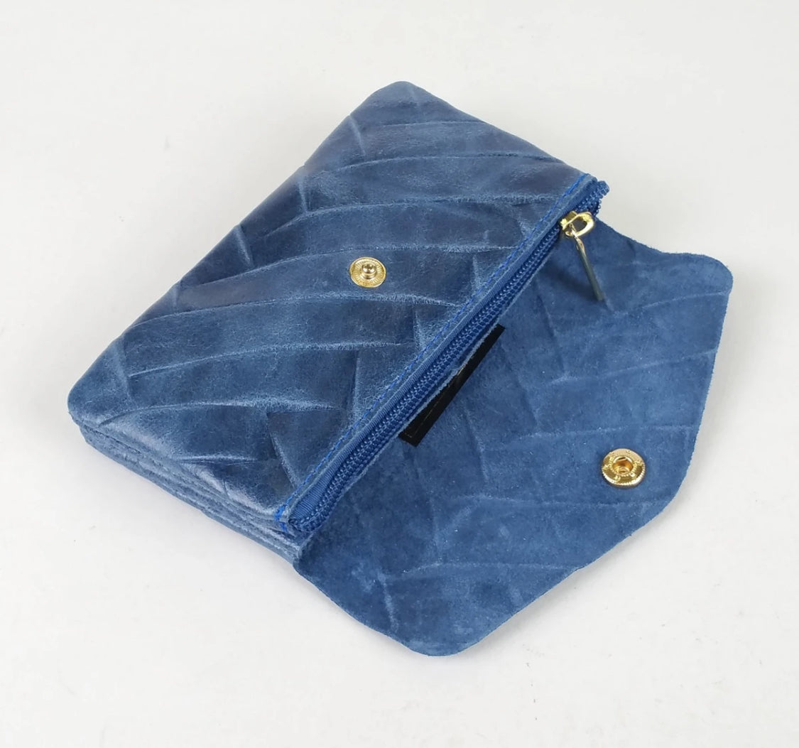 LARGE EMBOSSED LEATHER WALLET