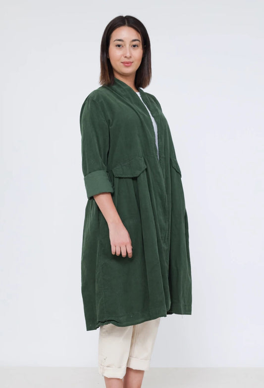 COTTON CORD JACKET - 10-16 - FOREST GREEN