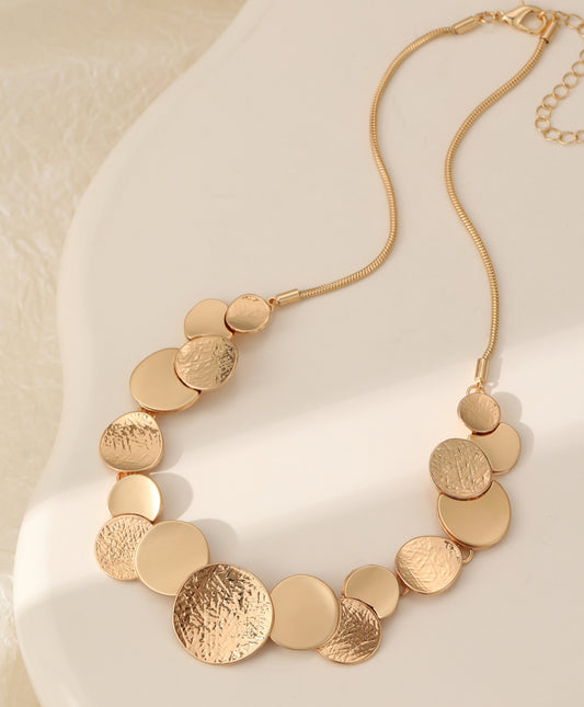 LAYERED DISC NECKLACE - GOLD