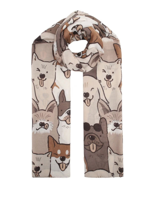 DOG PRINT SCARF