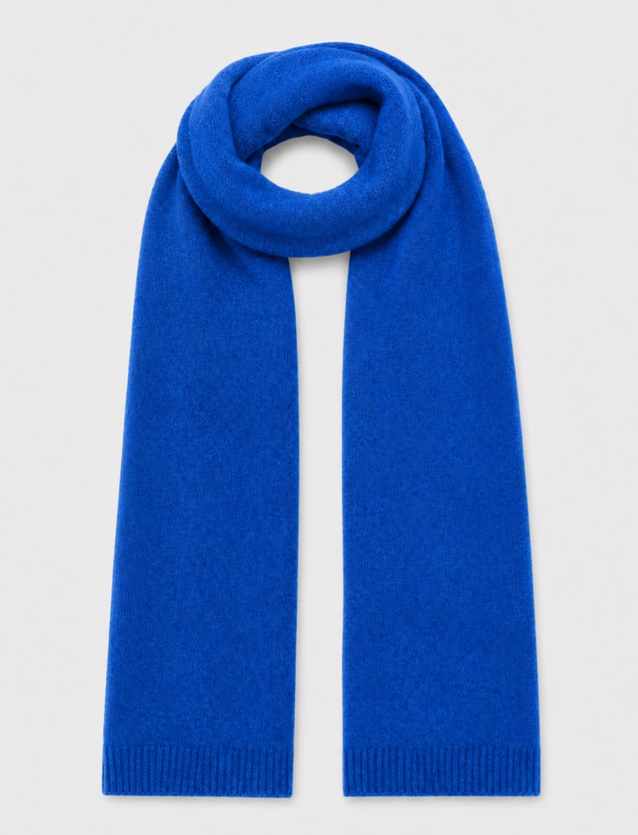 CASHMERE & MERINO WOOL SCARF - BLUE