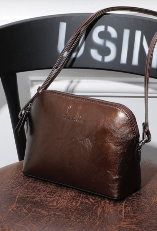 ZIP CROSSBODY - BROWN