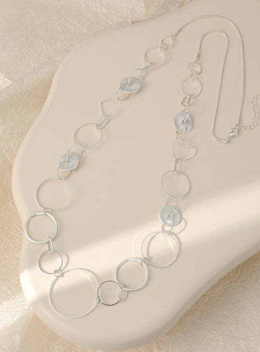CIRCLE DISC LONG NECKLACE