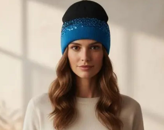 CASHMERE SPARKLE BEANIE