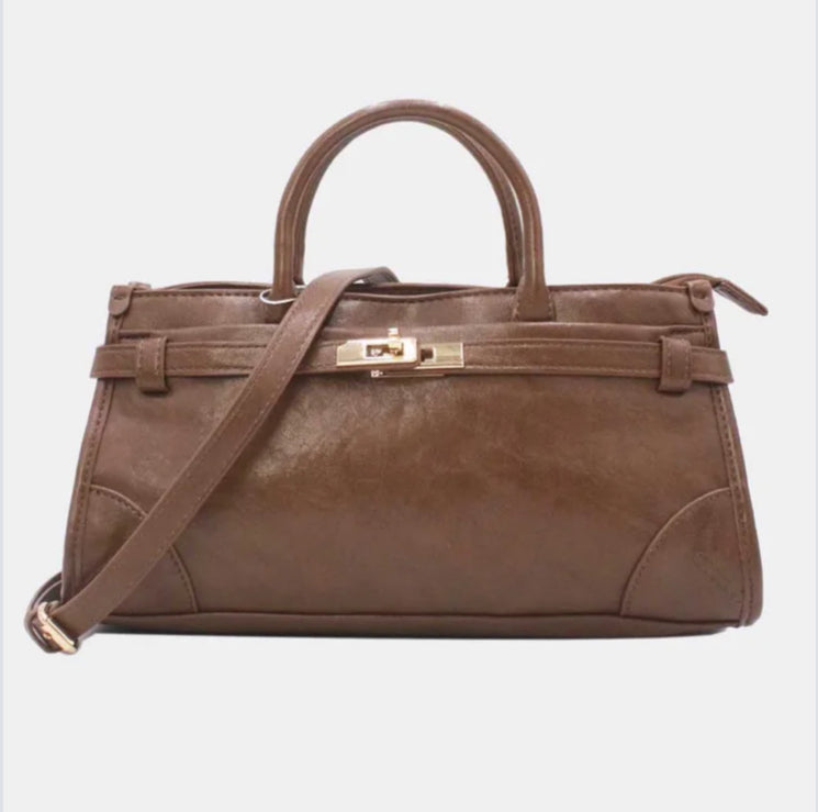 BELT DETAIL CROSSBODY - BROWN