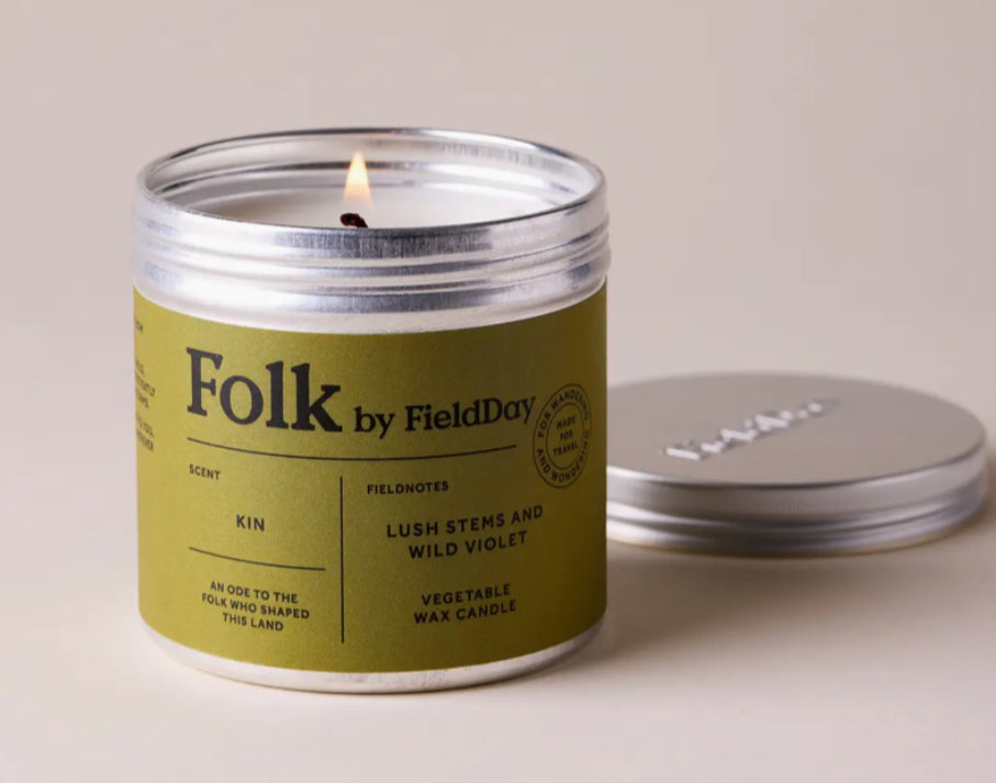 FOLK VEGETABLE WAX CANDLE - LUSH STEMS & WILD VIOLETS