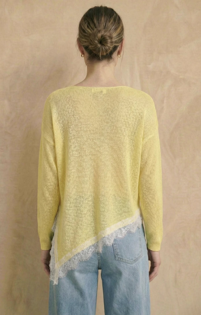 LACE TRIM KNIT - 10-16