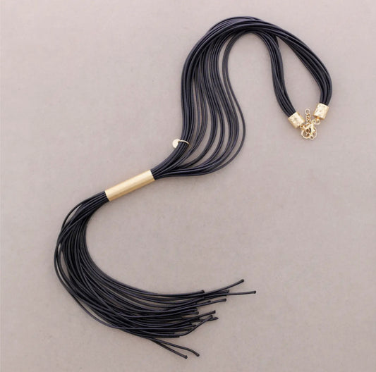LEATHER STRAND NECKLACE