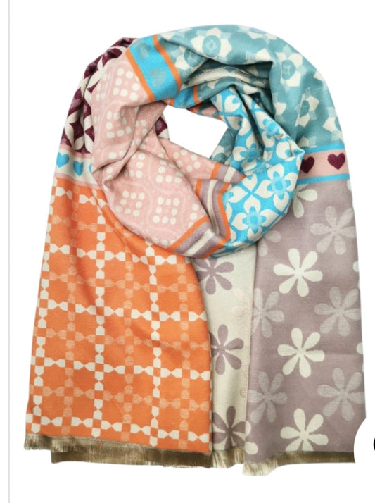 DOUBLE SIDED MULTI COSY SCARF