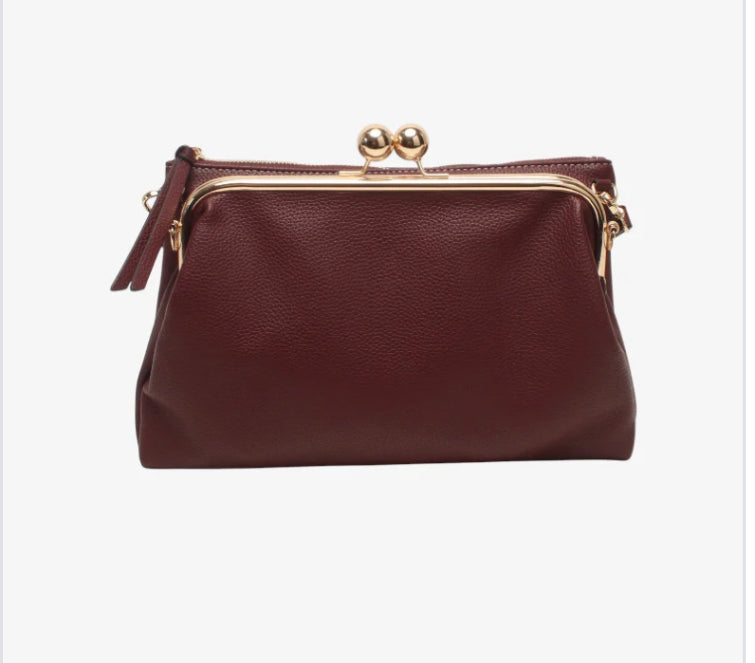 CLASP CROSSBODY - BURGUNDY