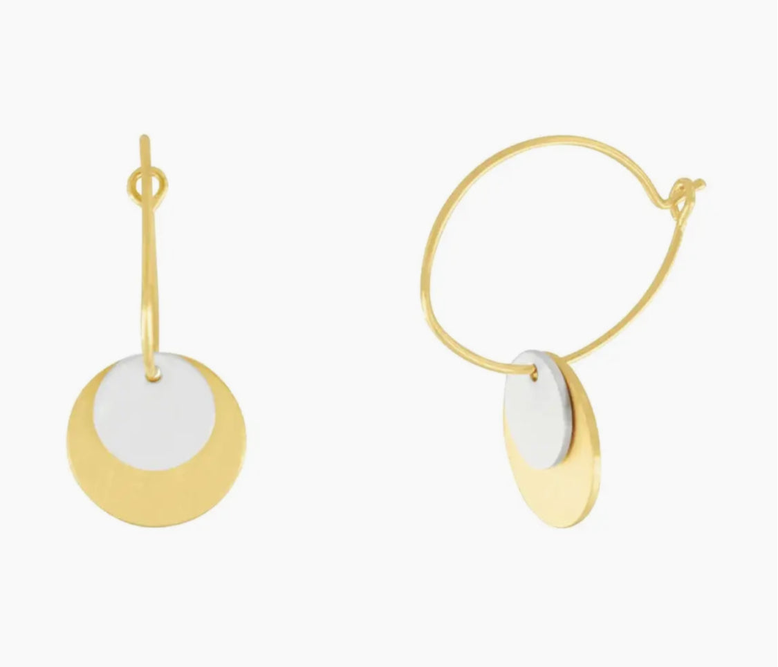 DNSK DOT HOOP EARRINGS