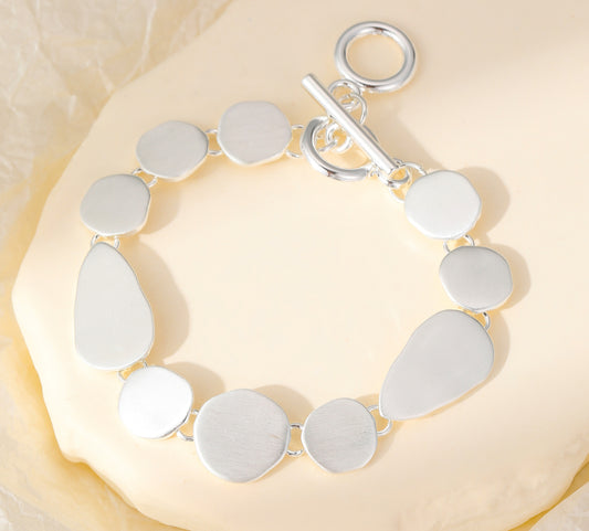 T-BAR SHAPES BRACELET- SILVER