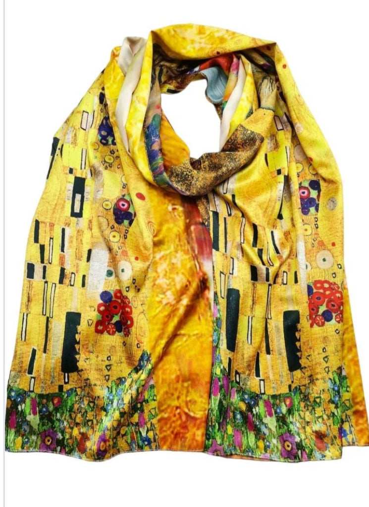 DOUBLE SIDED SILK FEEL SCARF