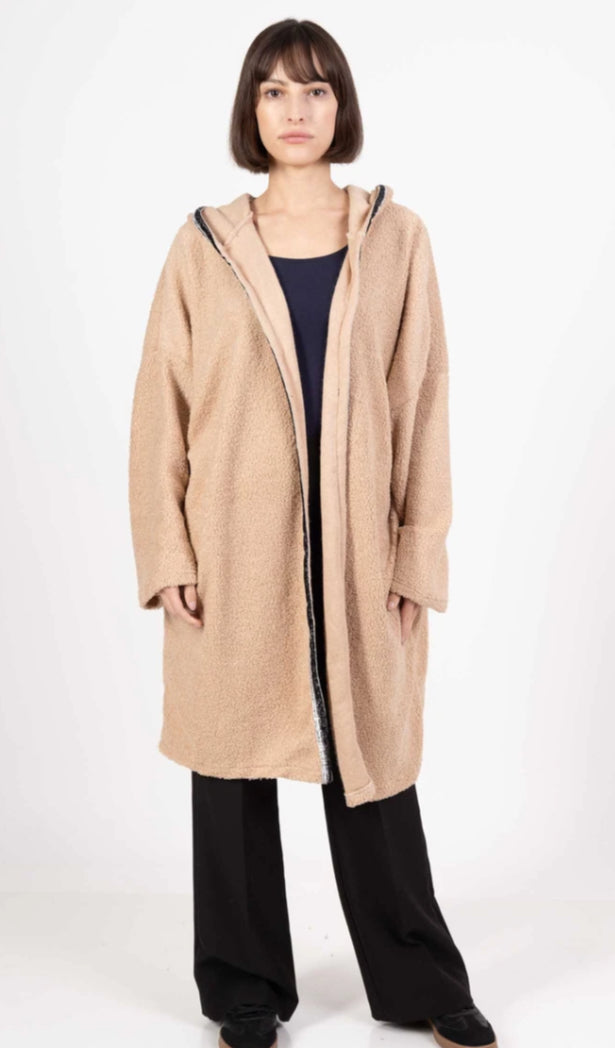 TEDDY SEQUIN STAR JACKET - 10-16/18 - BEIGE