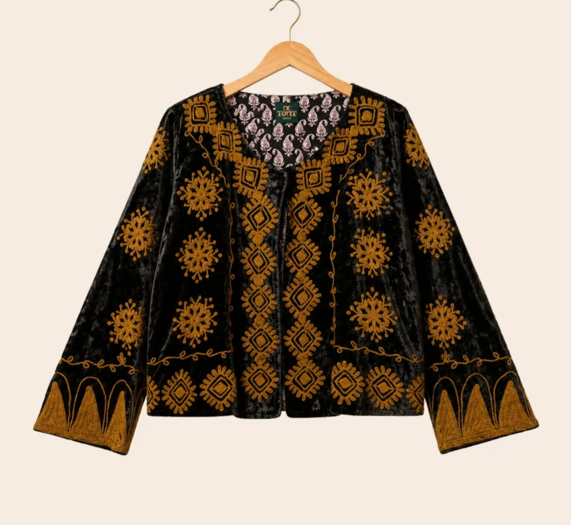 HANDMADE VELVET JACKET - 10-16