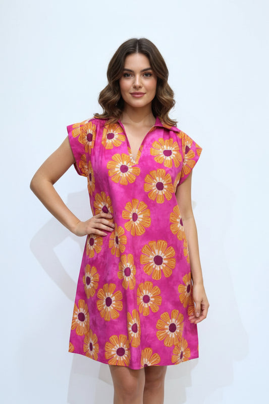 SHIRT COLLAR COTTON DRESS - 10-16
