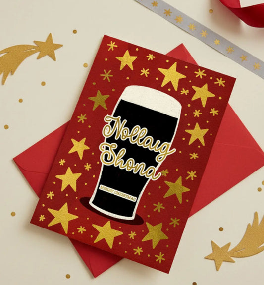 GOLD FOIL NOLLAIG SHONA CARD