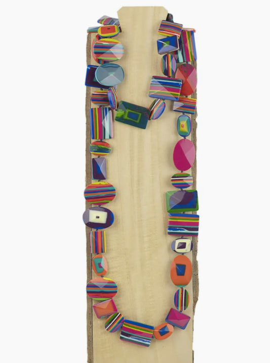 LONG SQUARE RESIN NECKLACE