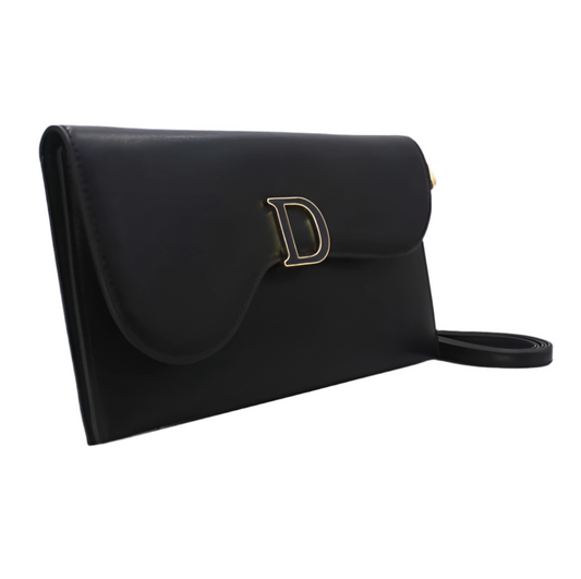 BLACK ENVELOPE CLUTCH