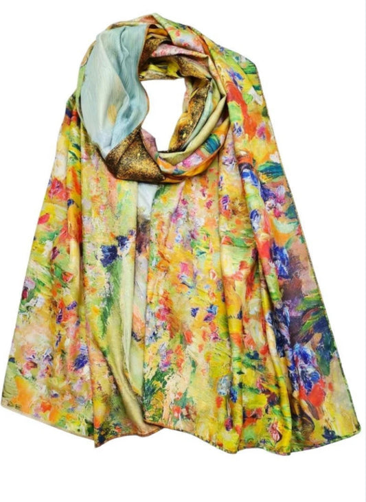 DOUBLE SIDED SILK FEEL SCARF