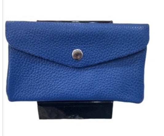 LARGE LEATHER WALLET - COBALT BLUE